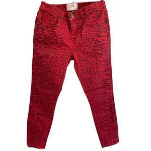 Current/Elliott Stiletto Red Leopard Jeans Skinny 26